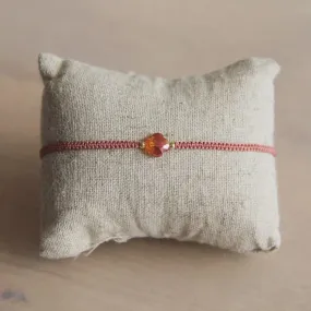 Bazou Macrame Bracelet with Clover Coral