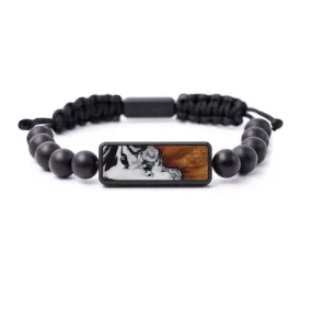 Bead Wood Resin Bracelet - Enrique (Black & White, 592706)