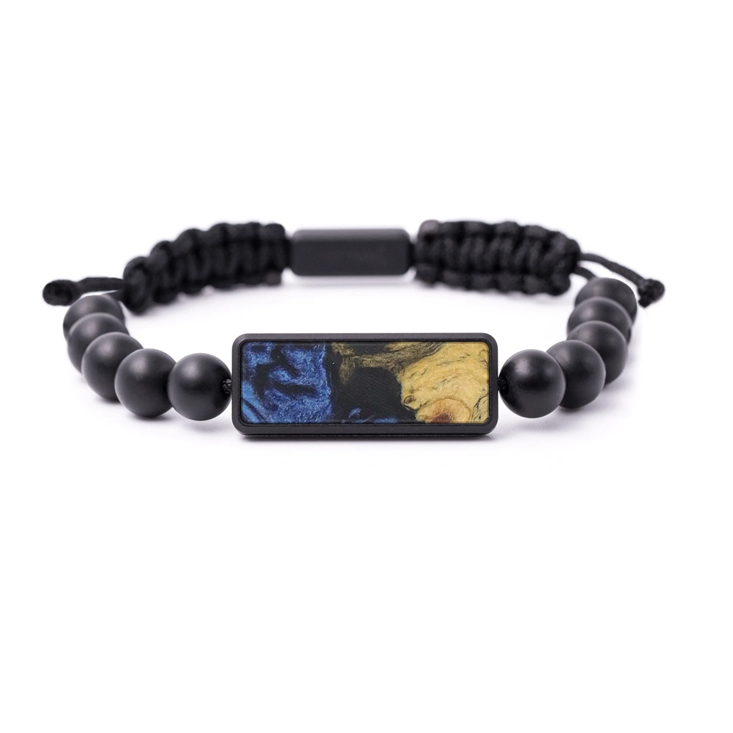 Bead Wood Resin Bracelet - Horace (Dark Blue, 589869)