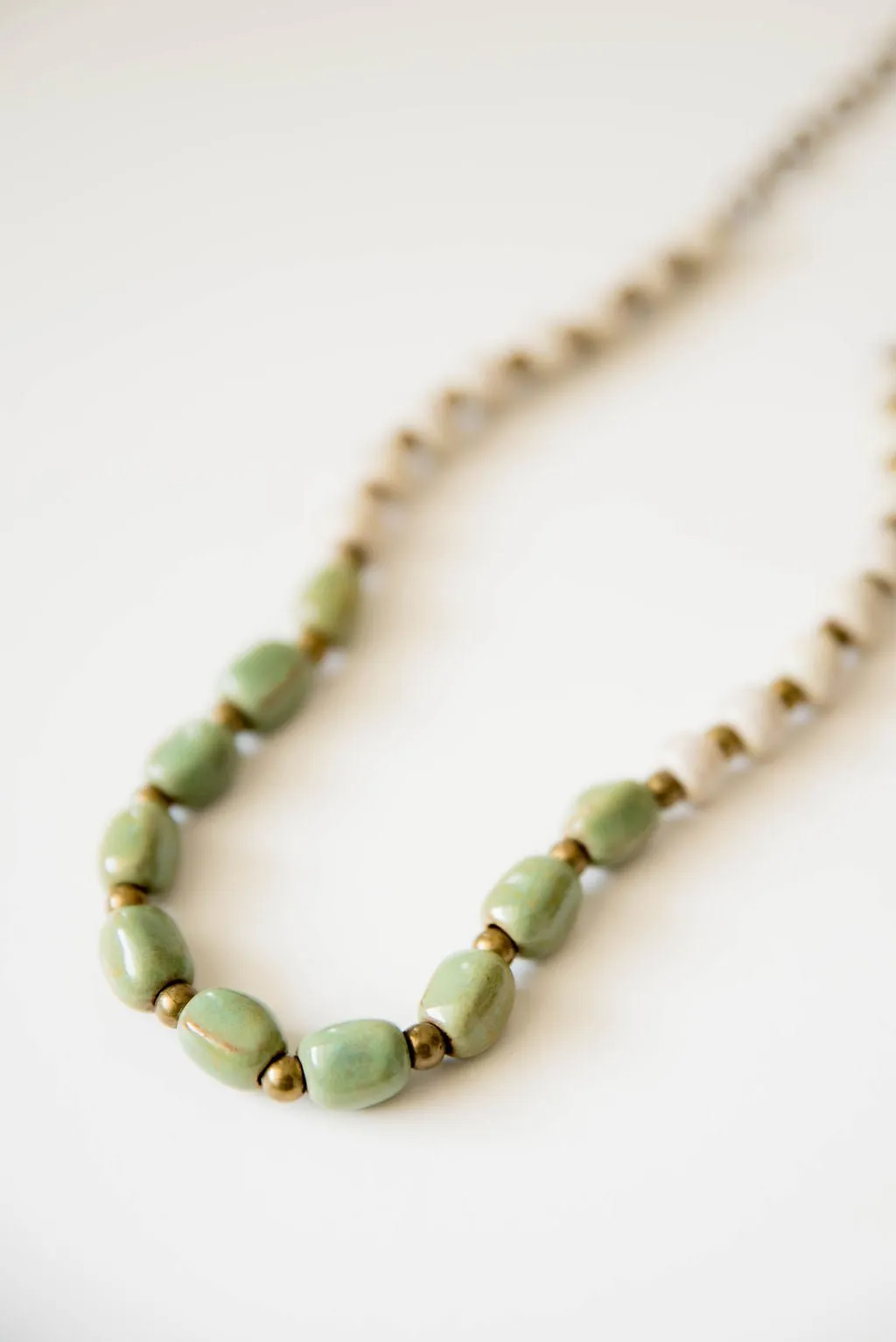 Bel Koz Long Mixed Single Strand Clay Bead Necklace