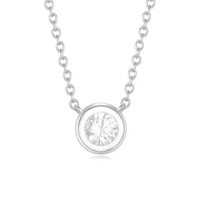 Bezel-Set Diamond Necklace