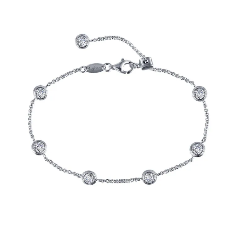 Bezel-Set Station Bracelet