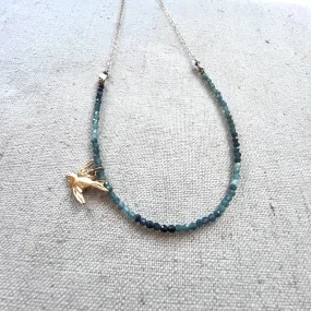 Bird on Sapphire Necklace