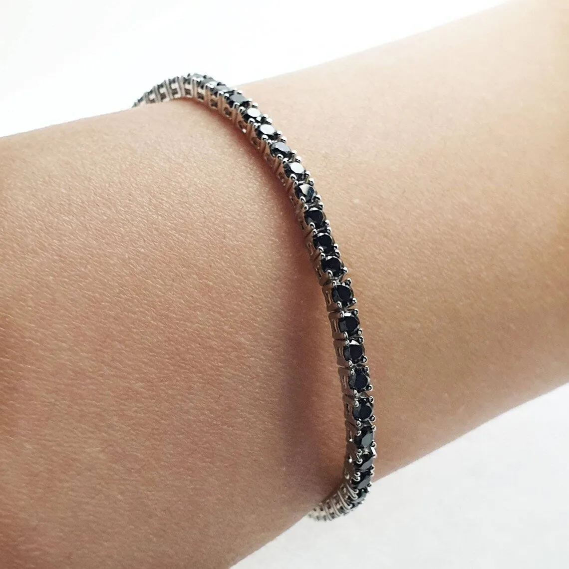 Black Diamond Tennis Bracelet