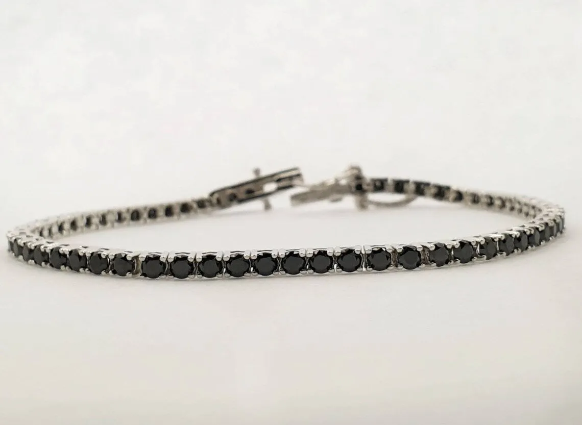 Black Diamond Tennis Bracelet