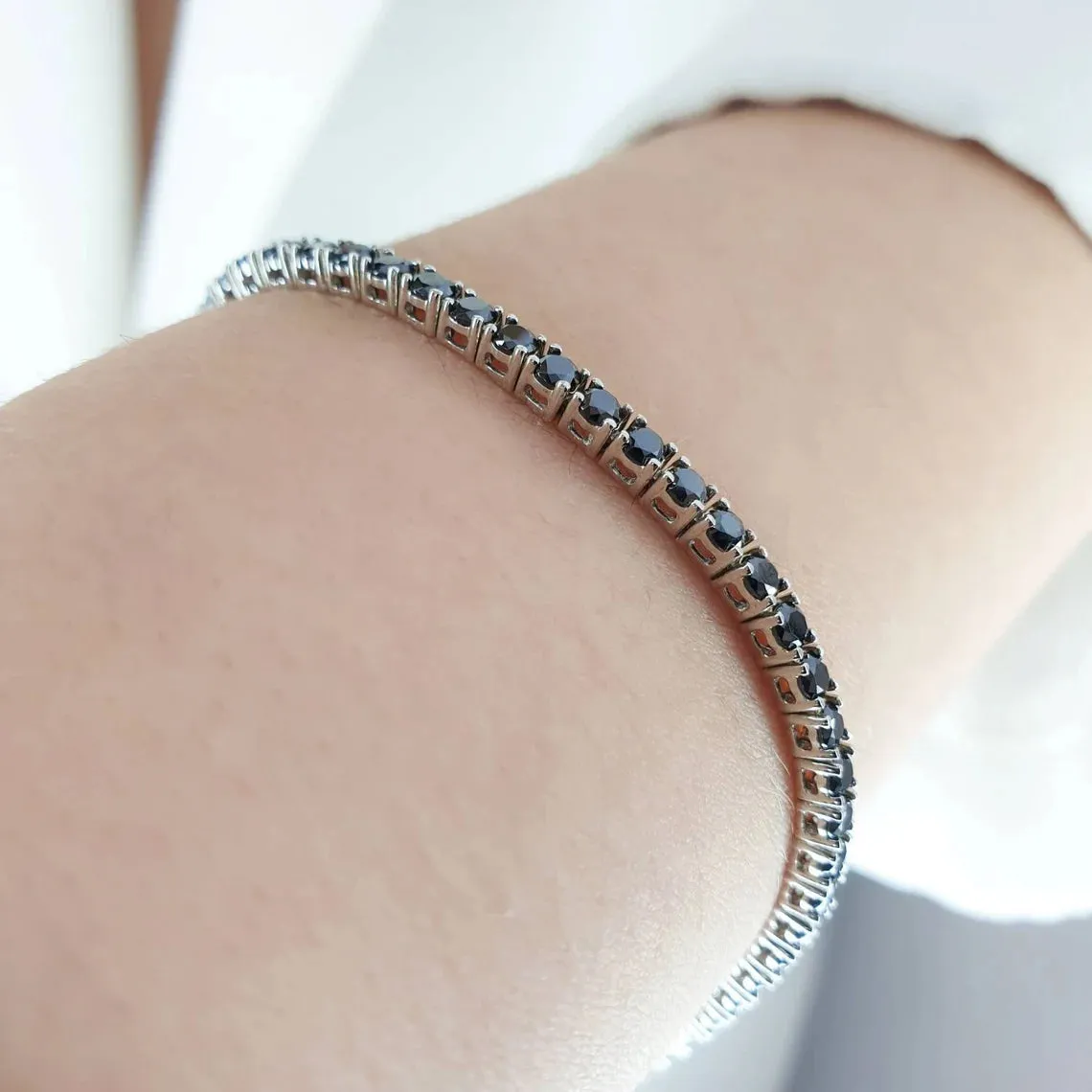 Black Diamond Tennis Bracelet