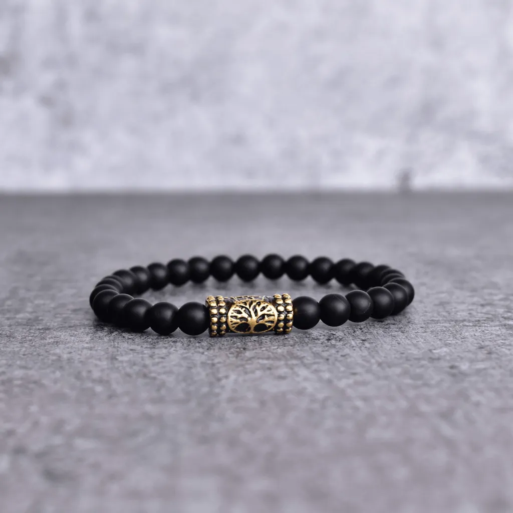 Black Zephyr - Matte Finish Onyx Bracelet