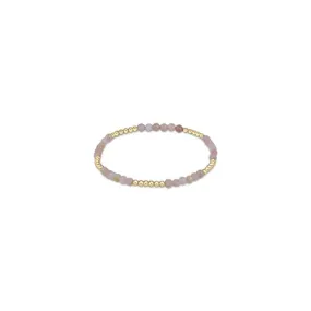 Blissful Pattern 2.5mm Bead Bracelet - Pink Opal