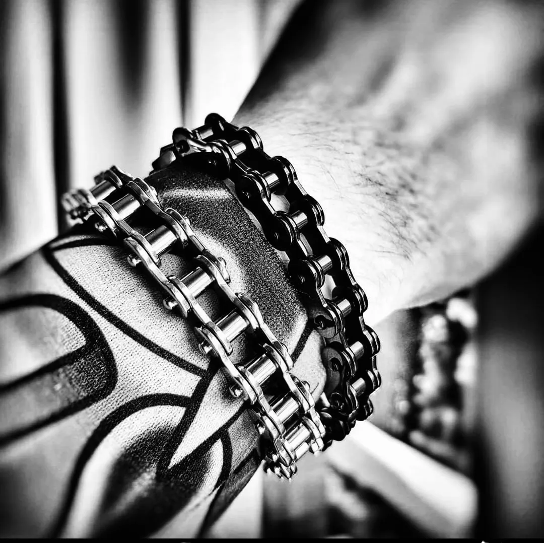 BRACELET BLACK BIKE CHAIN