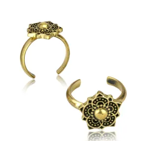 Brass Mandala Toe Ring