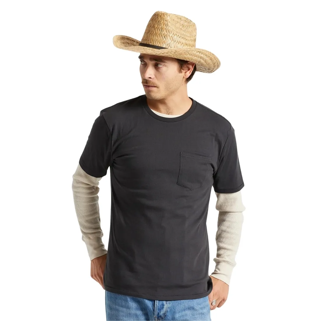 Brixton Houston Straw Cowboy Hat - Natural