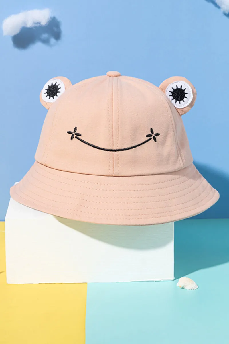 CARTOON FROG DESIGN BUCKET HAT