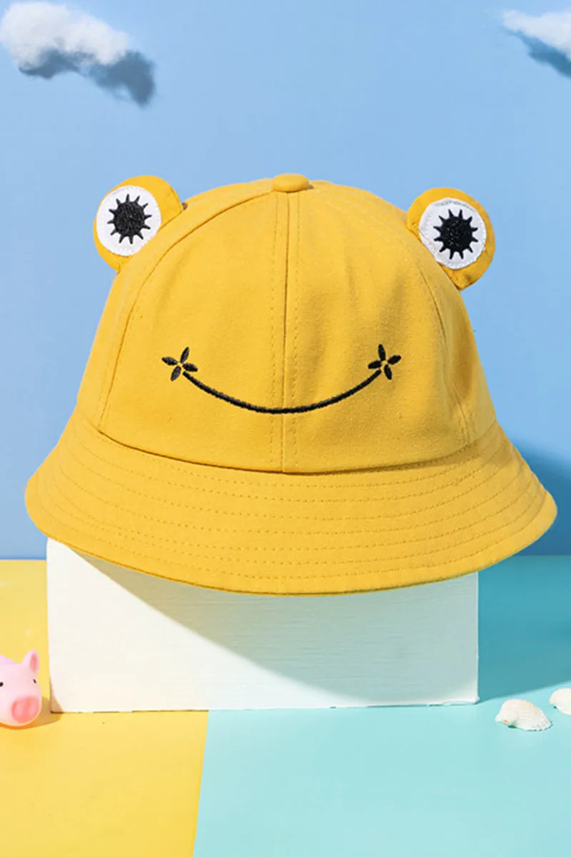 CARTOON FROG DESIGN BUCKET HAT