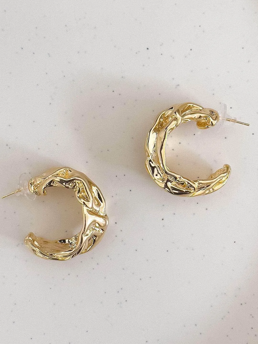 Casting Mould Irregular Wrinkle Earrings