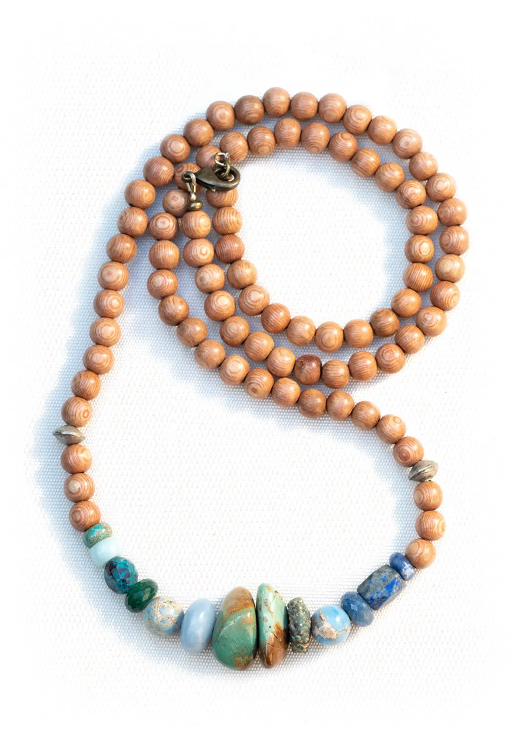 Catherine Michiels Jasper Turquoise Sandlewood Necklace