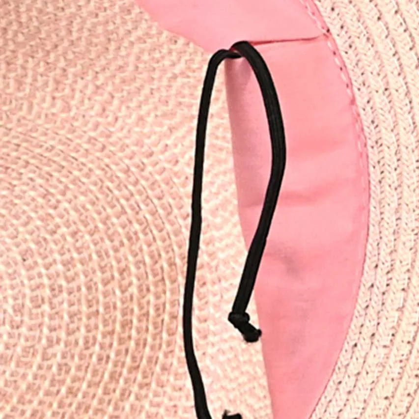 C.C Frayed Bow Trim Band Panama Hat