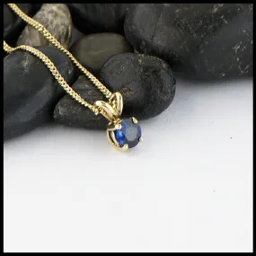 Ceylon Sapphire Solitaire Pendant