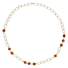 CHAIN AMBER GOLD NECKLACE