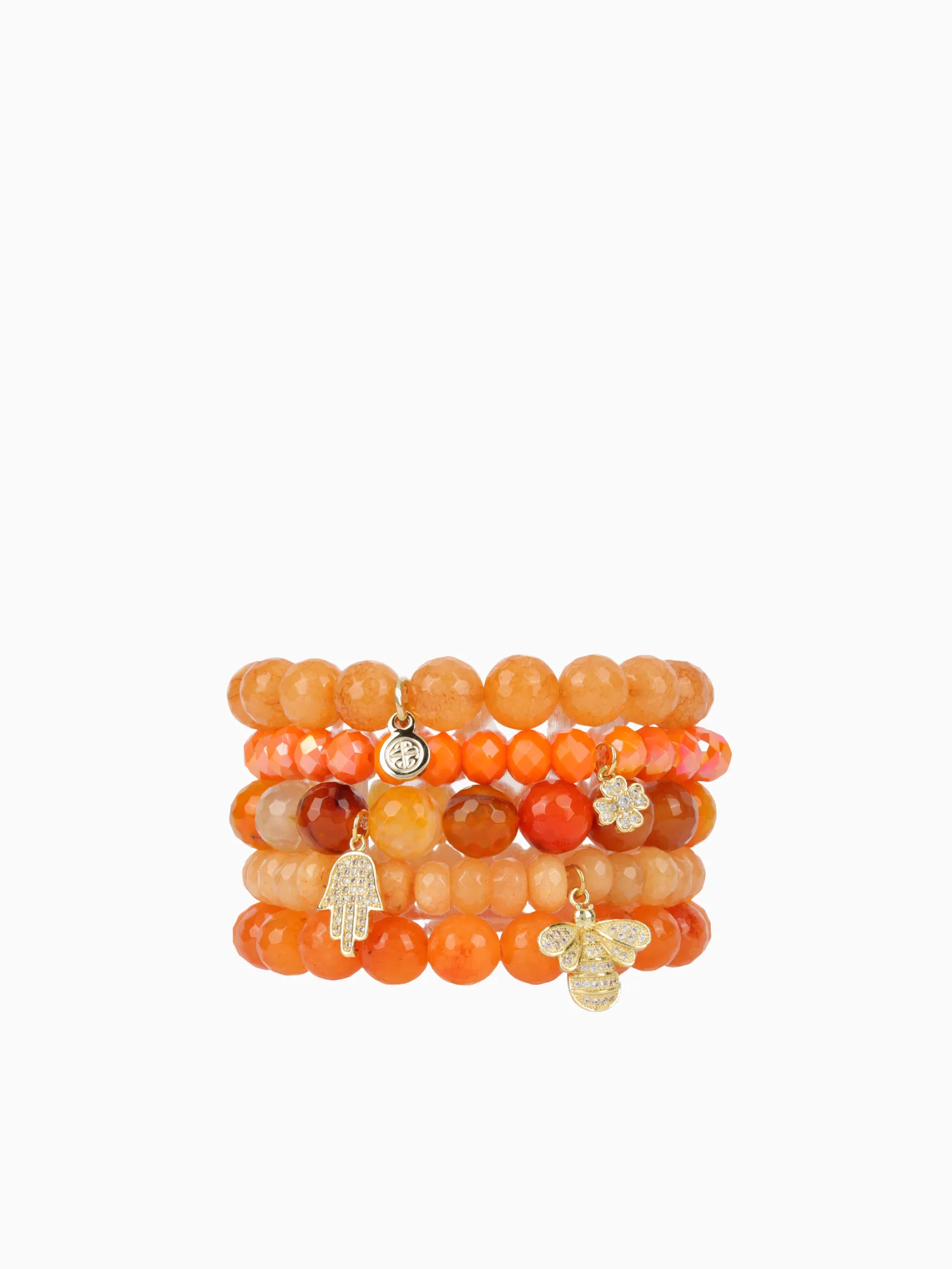 Chamonix 5 Bracelet Set - Coral