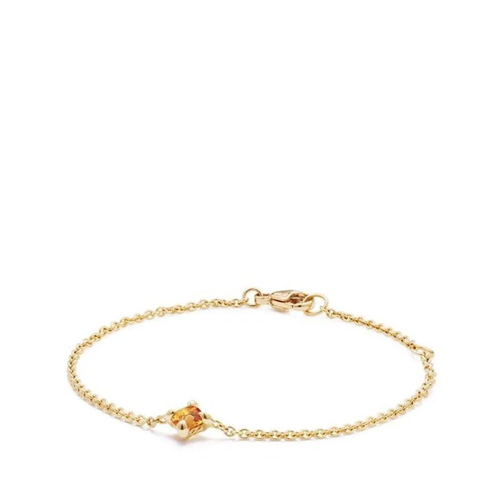 Chatelaine Kids Bracelet in 18K Gold with Citrine, 4mm