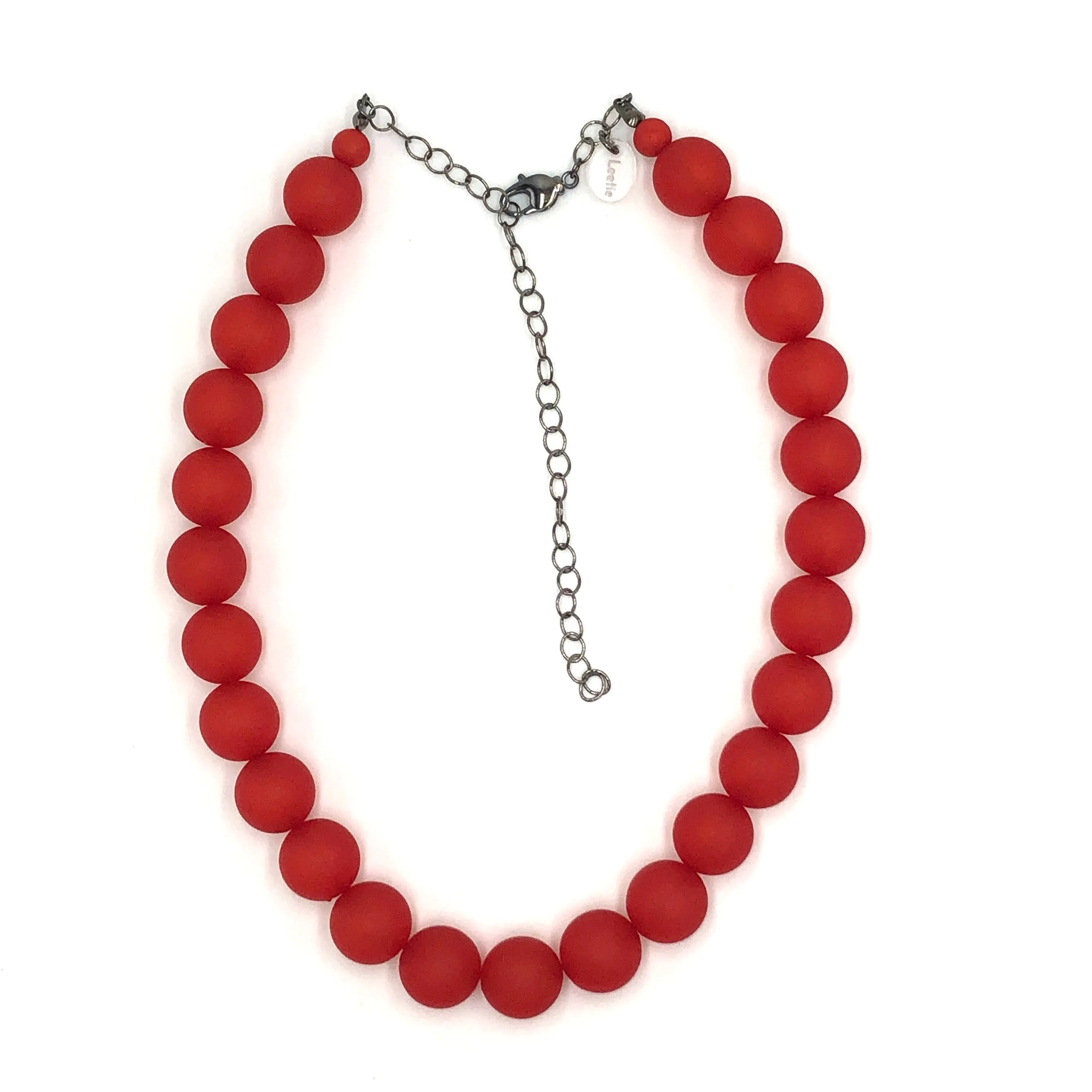 Cherry Red Frosted Marco Necklace