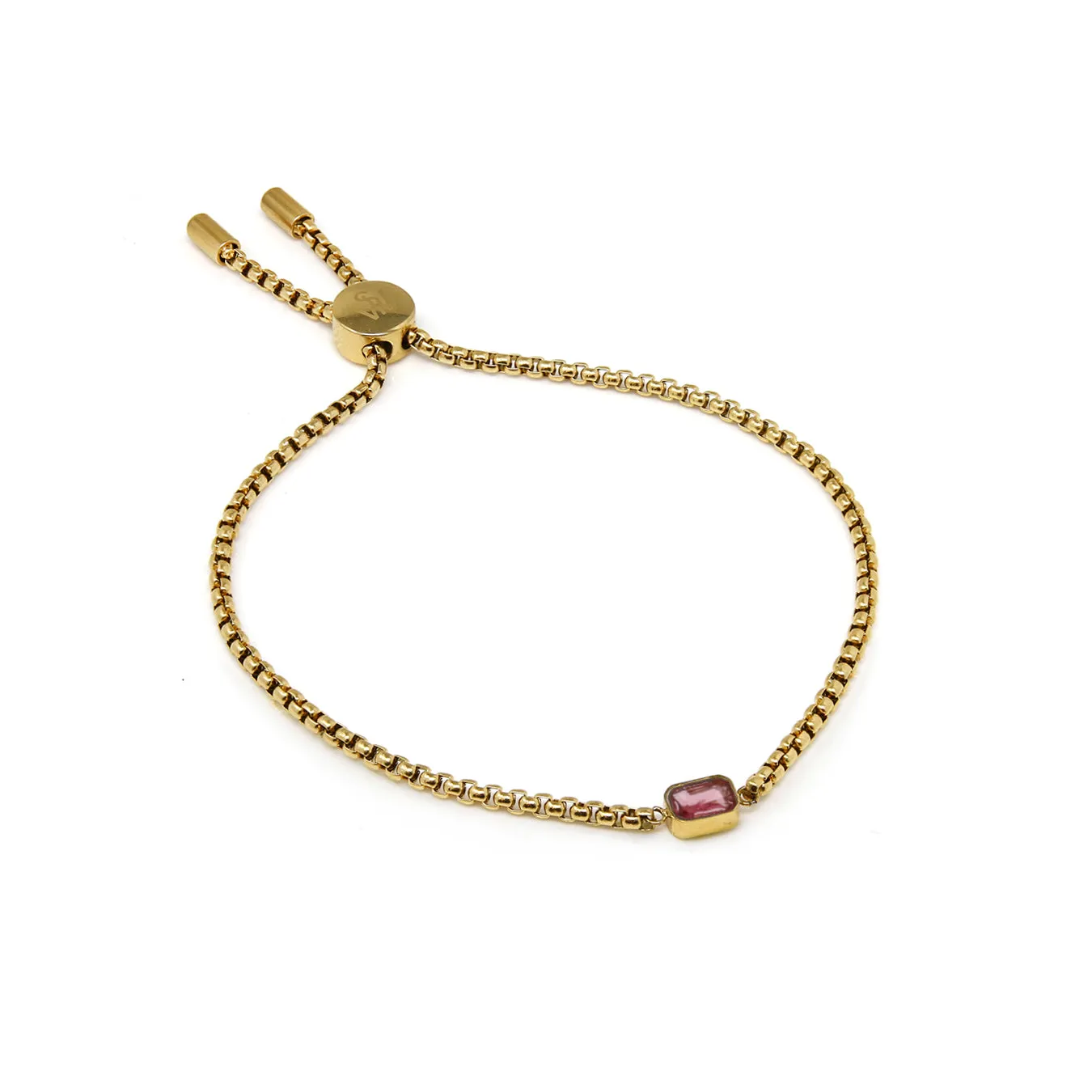 Children's October Opal Birthstone Bracelet - Yellow Gold