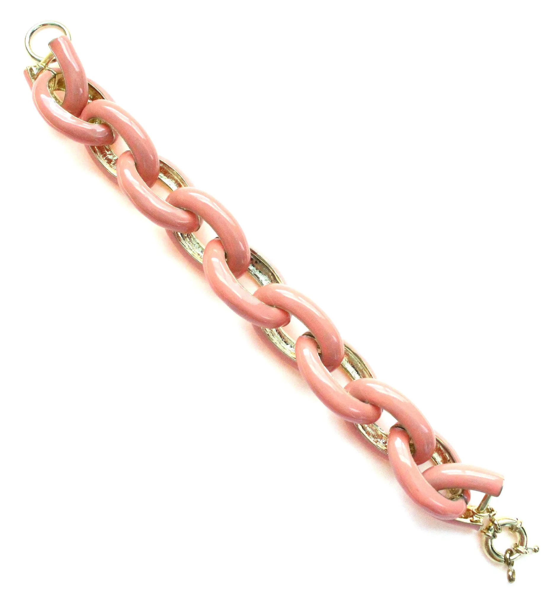 Chunky Enamel Chain Link Bracelets- 3 Color Options