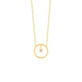 Circle Dimond Chain Necklace