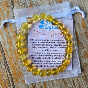 Citrine Crystal Stretch Bracelet