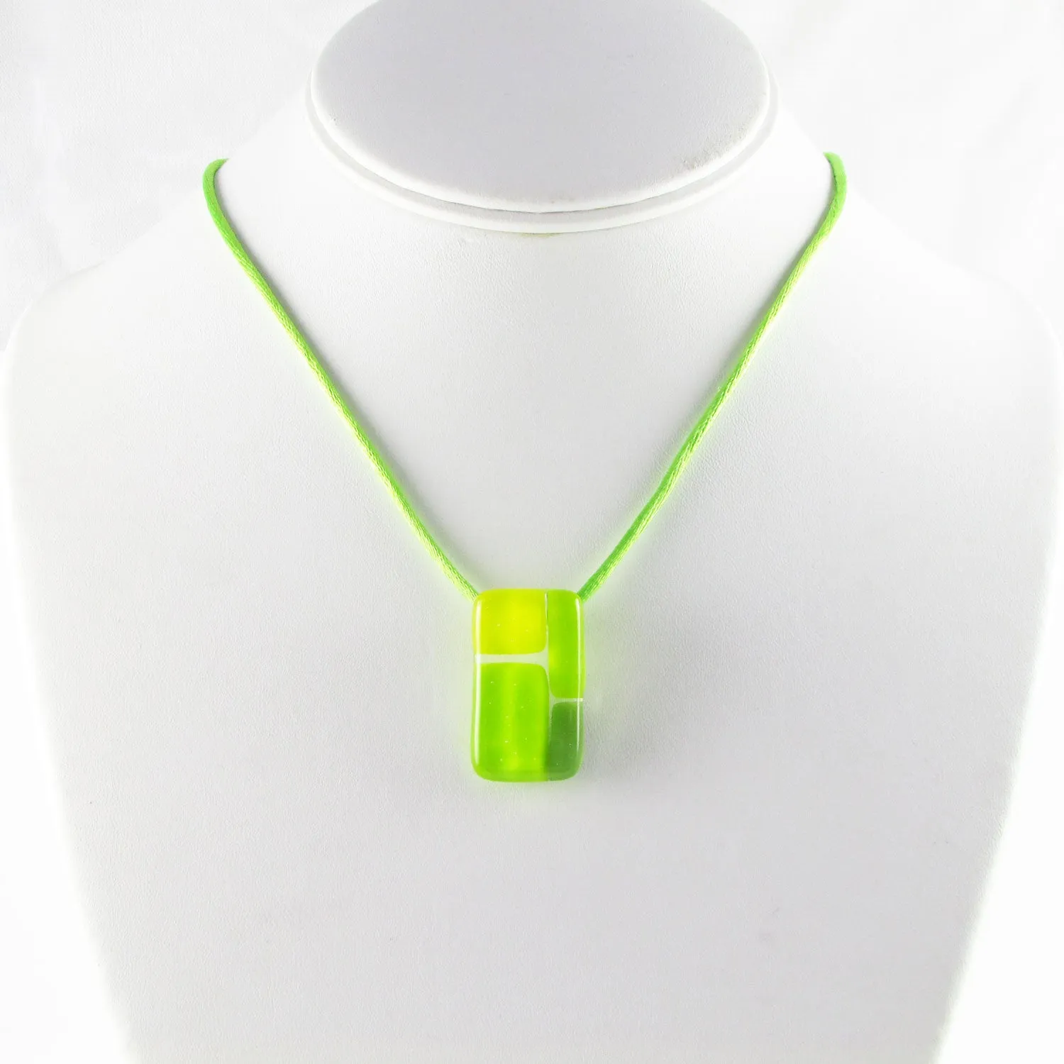 Cobblestones Mini Glass Pendant - Green