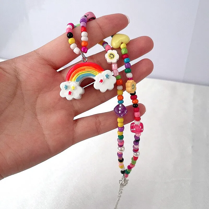 Colourful Cute Monster Necklace