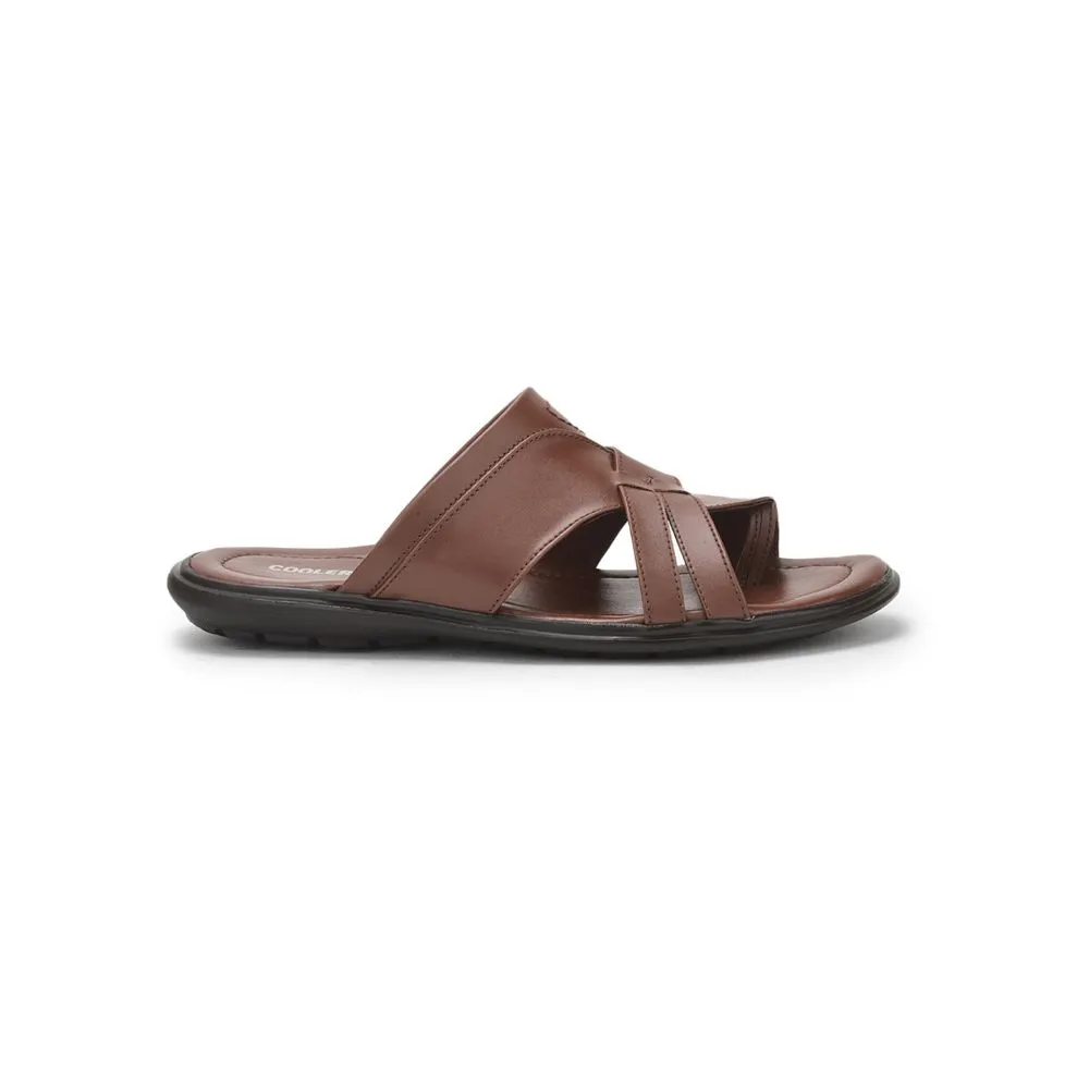 Coolers Casual Tan Toe Ring Slipper For Men LG-735 By Liberty