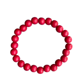 Coral Red Wood 8mm Bracelet