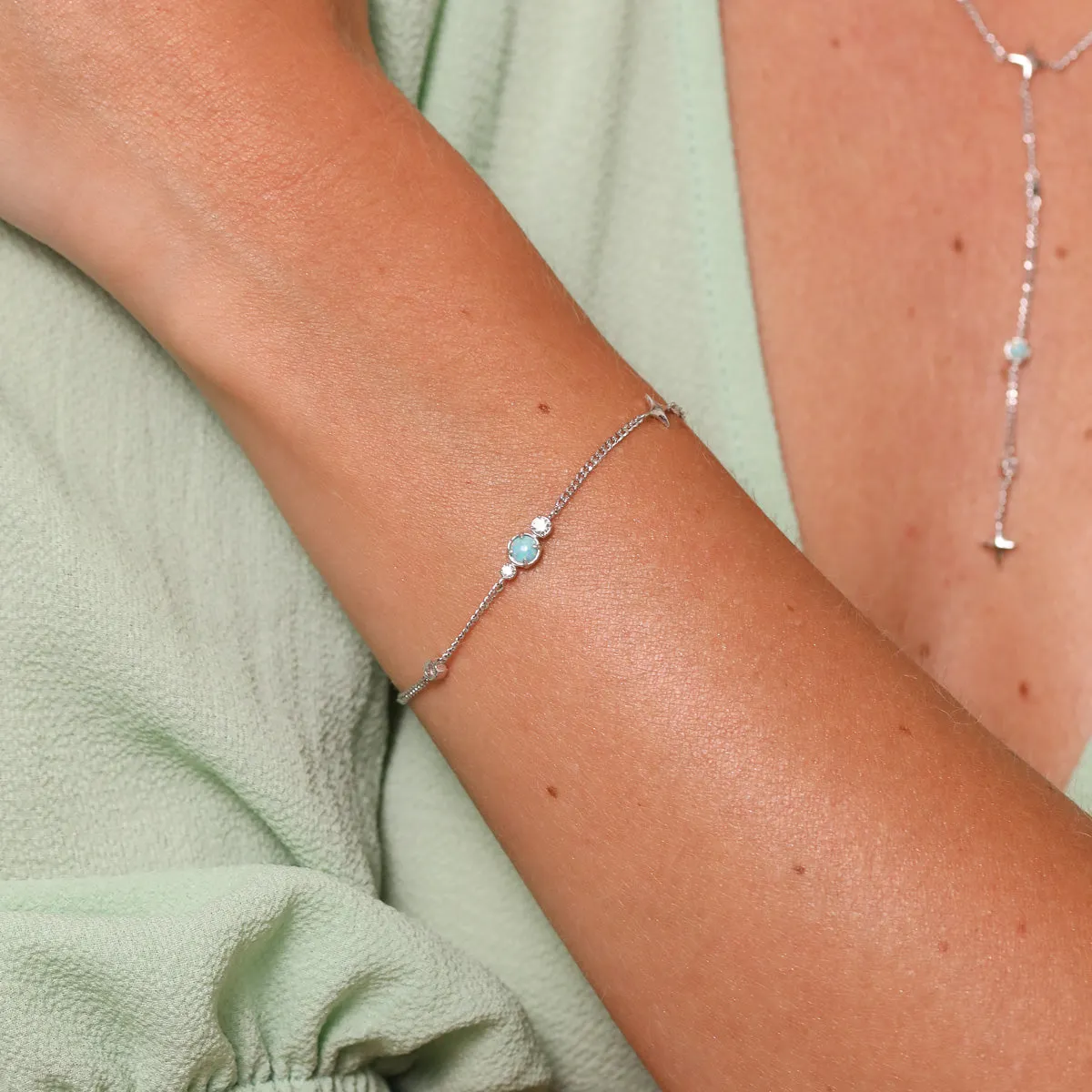 Cosmic Star Opal Bracelet in Silver