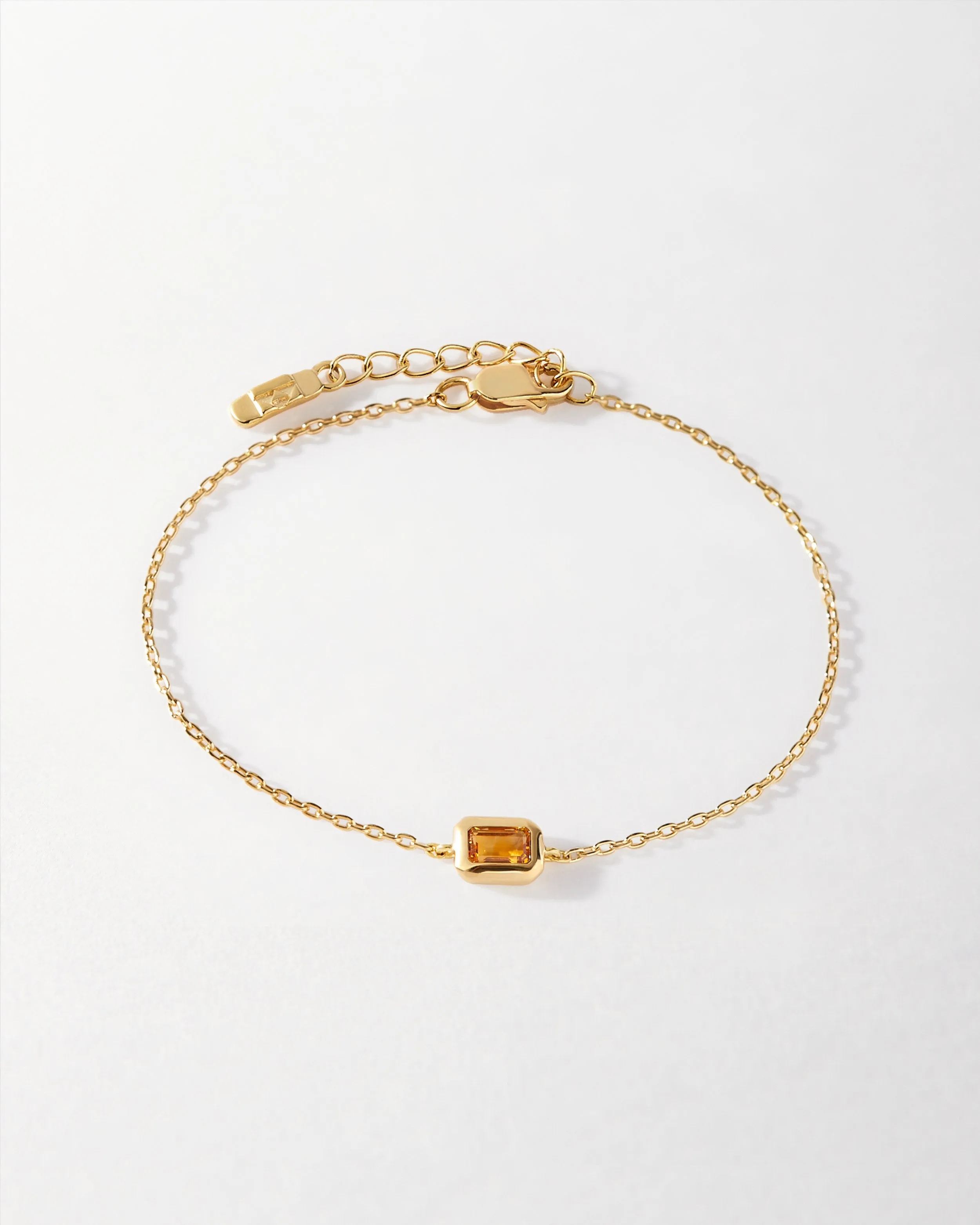 Deco Citrine November Birthstone Bracelet