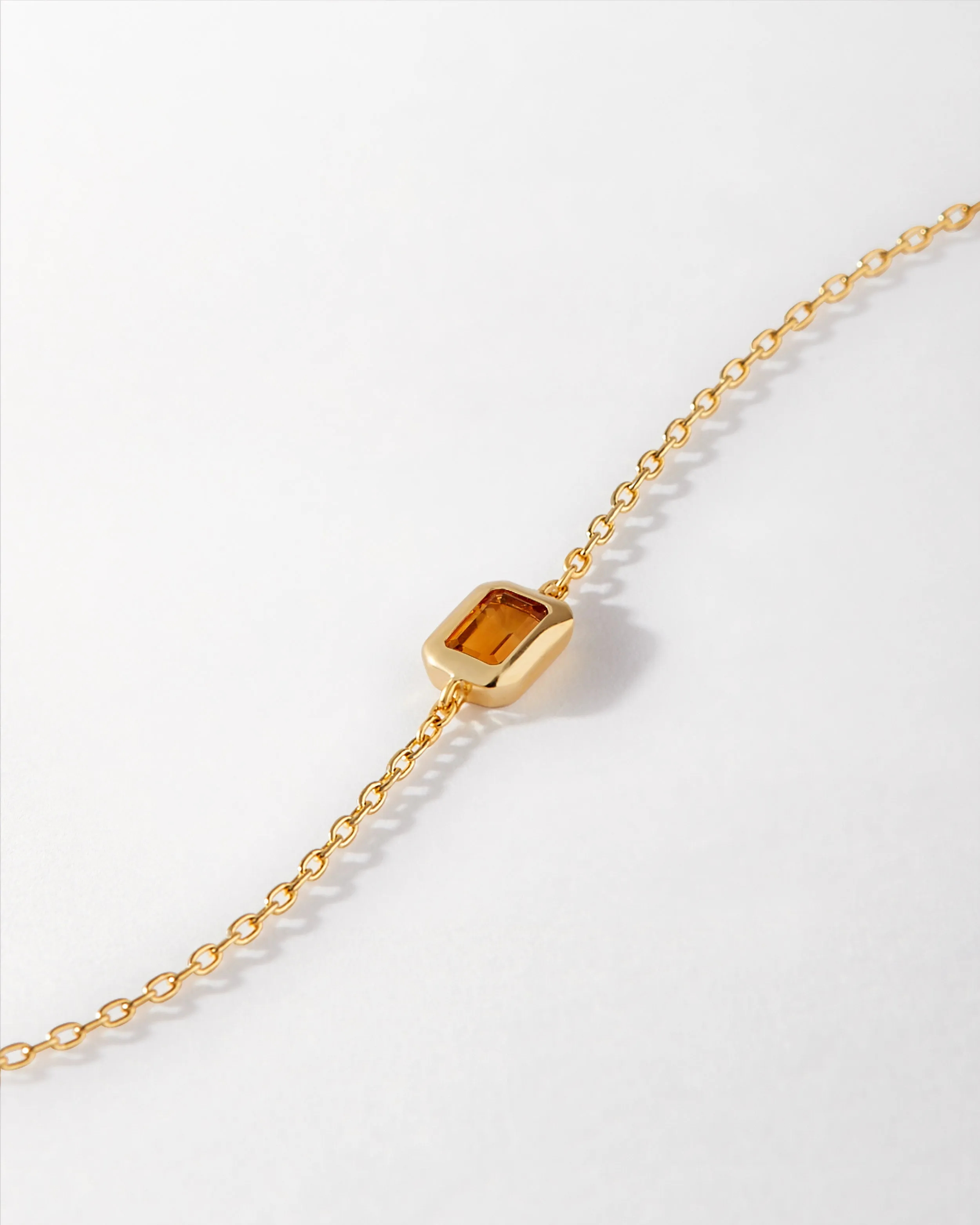 Deco Citrine November Birthstone Bracelet