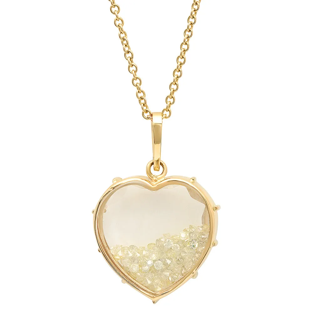 Diamond Heart Shaker Necklace