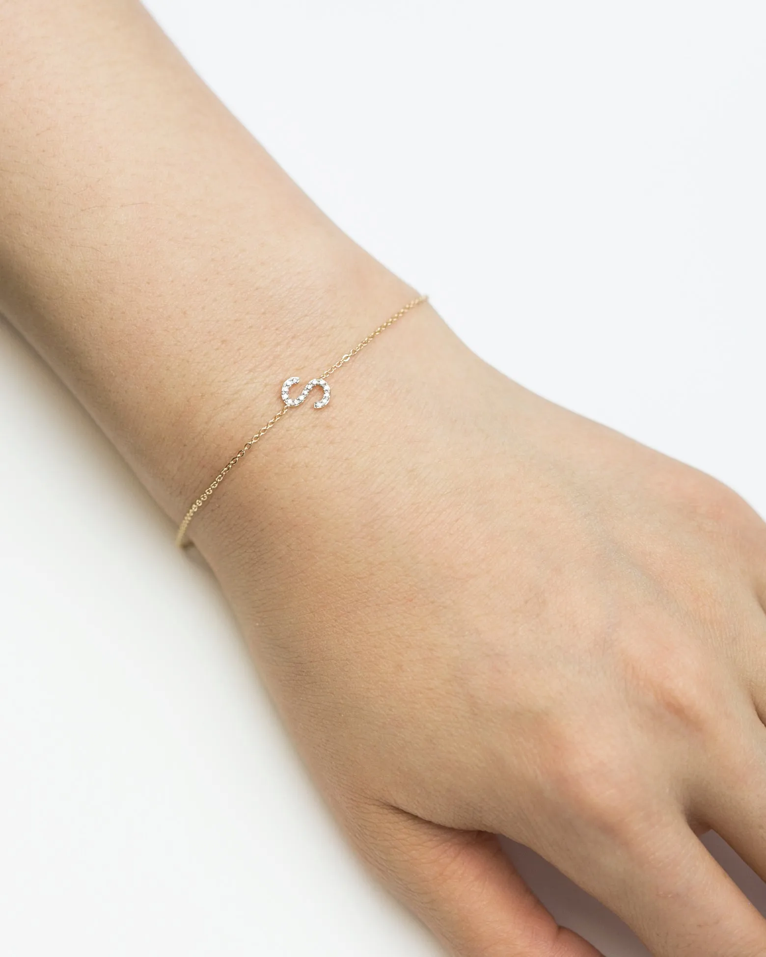 Diamond Letter Bracelet