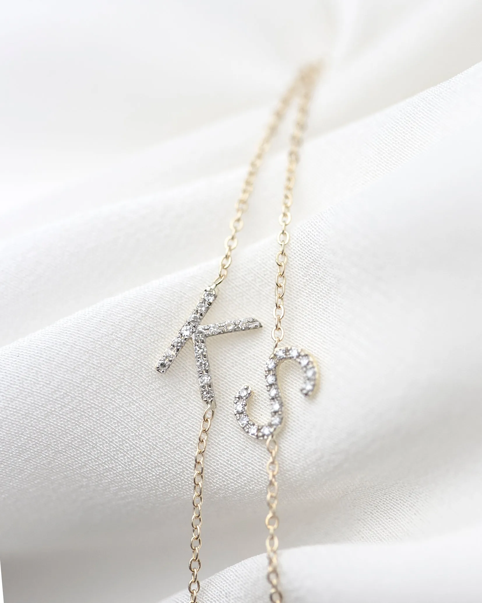 Diamond Letter Bracelet