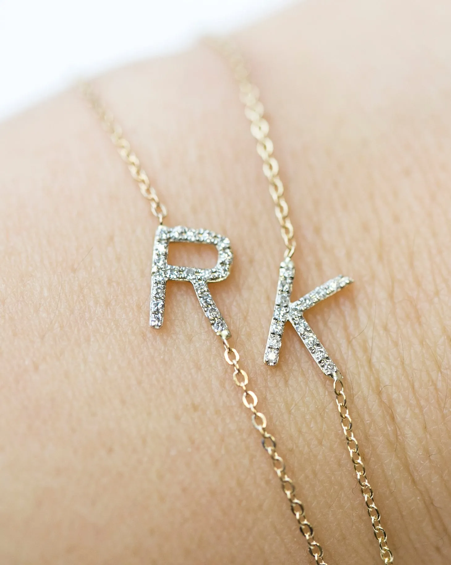 Diamond Letter Bracelet