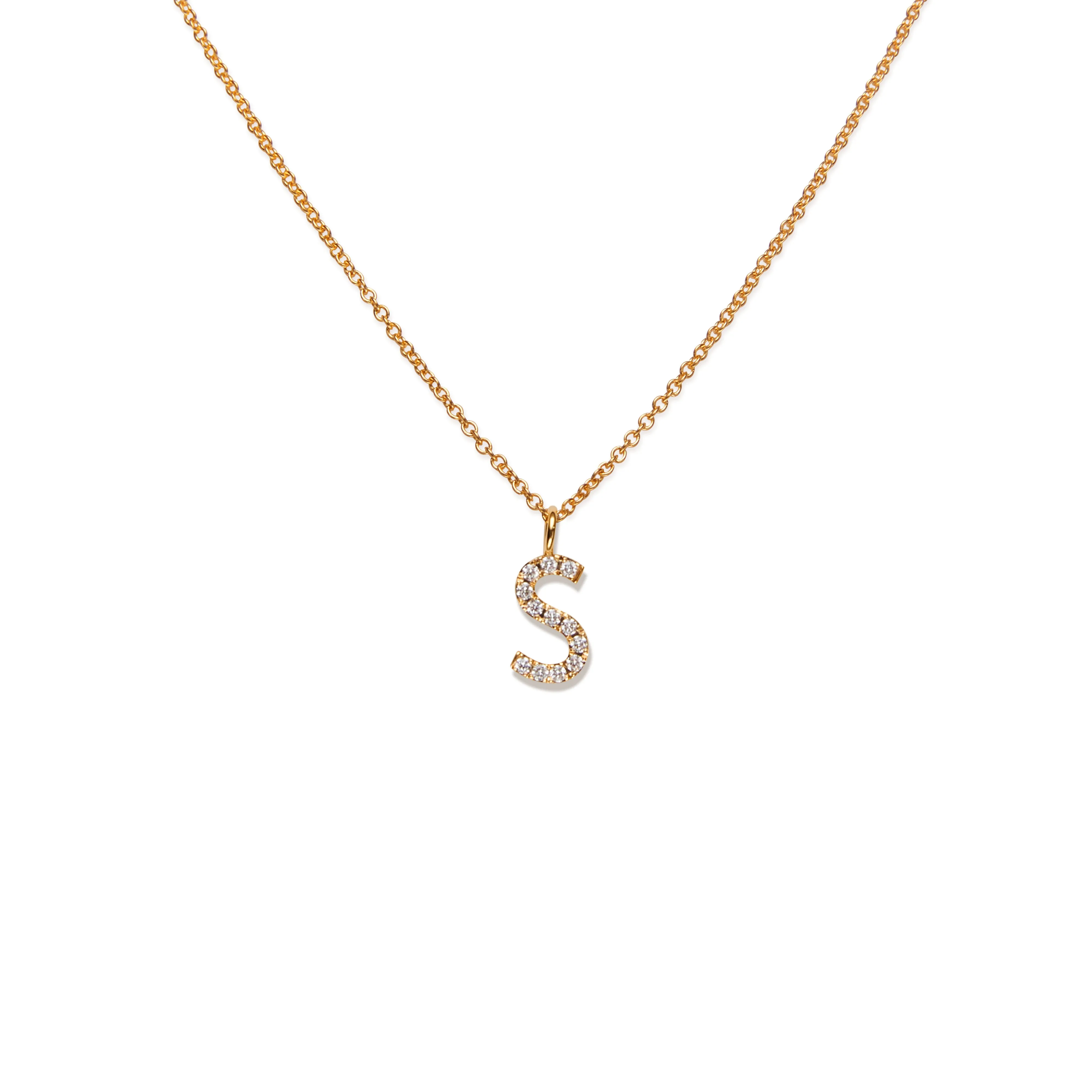 Diamond Letter Necklace