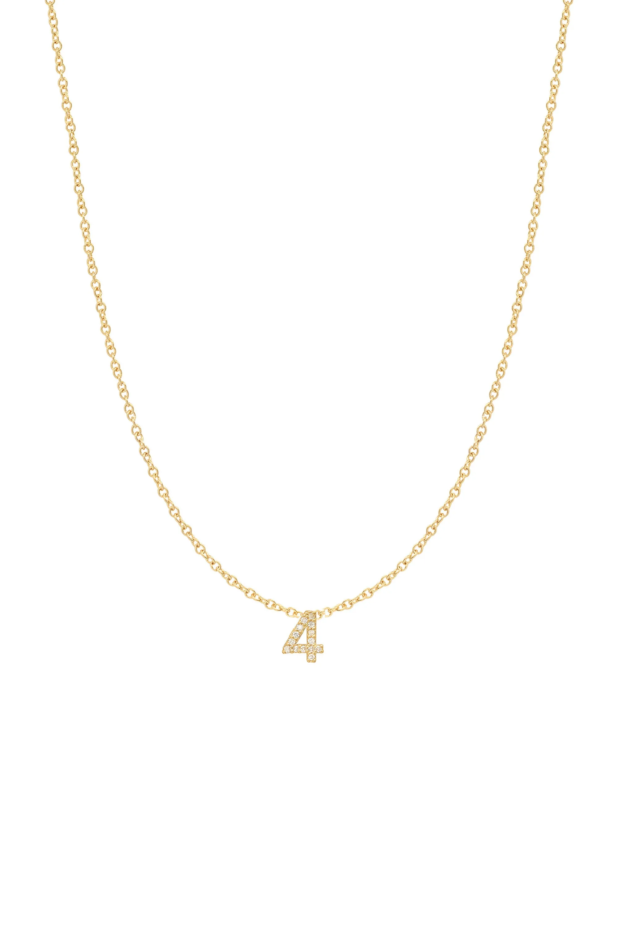 Diamond Number Necklace