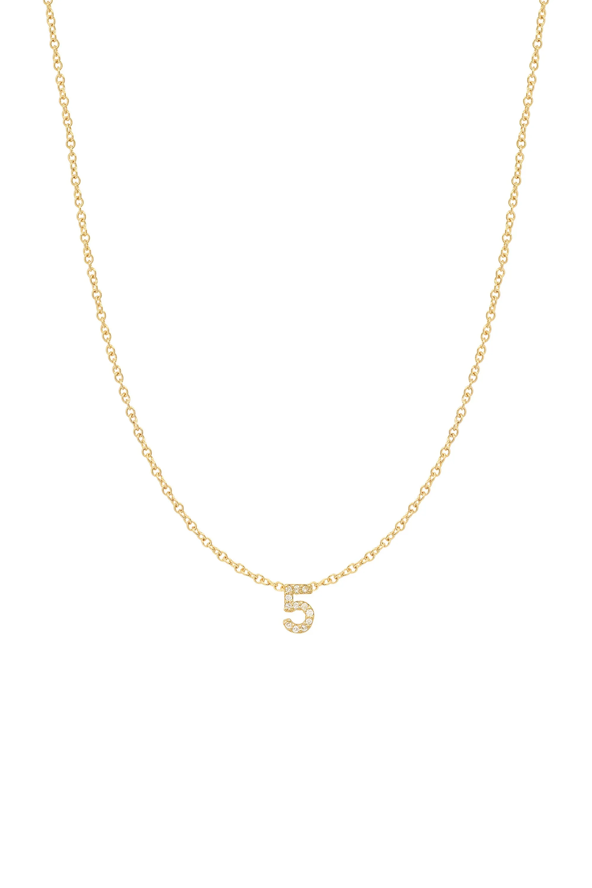 Diamond Number Necklace