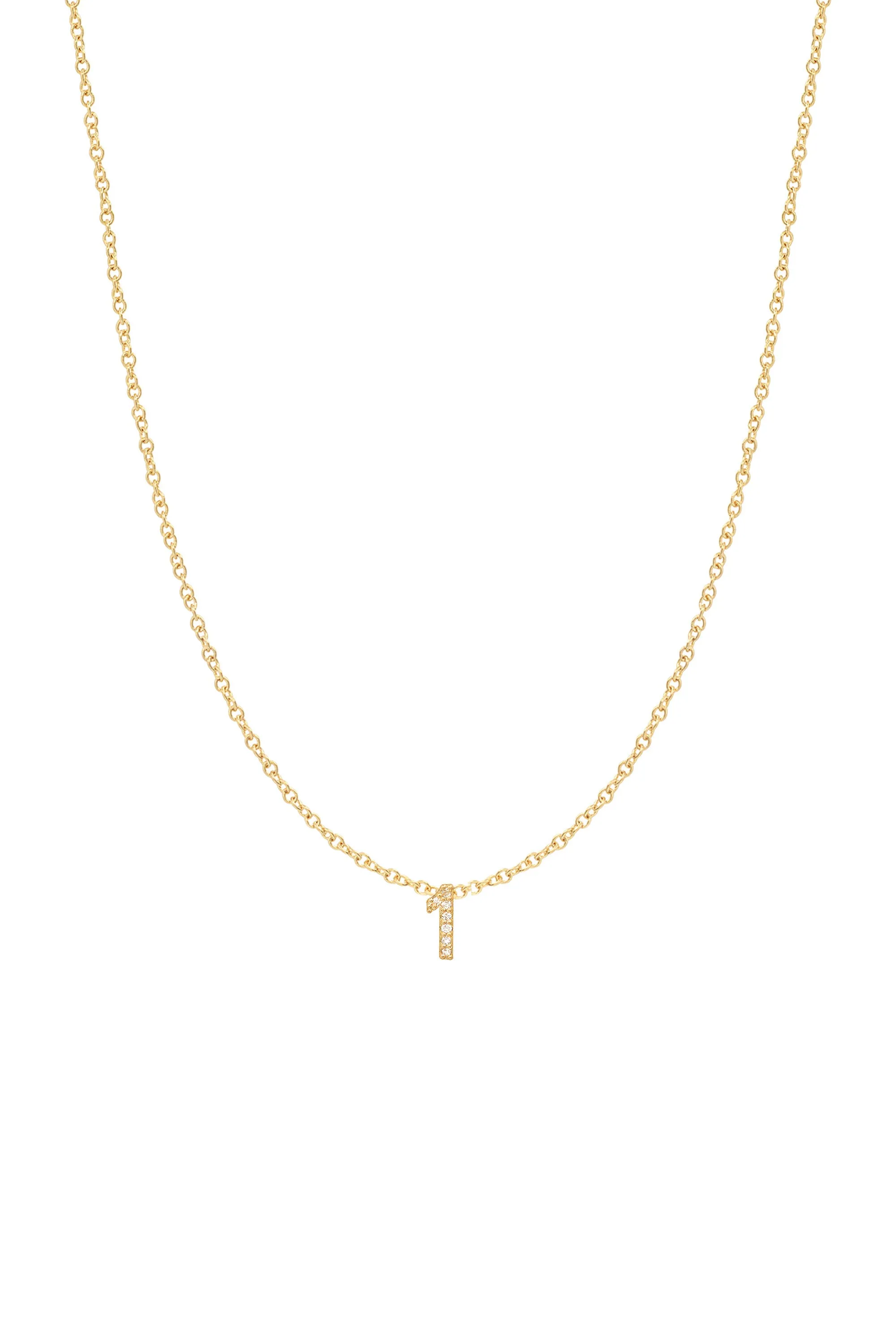 Diamond Number Necklace