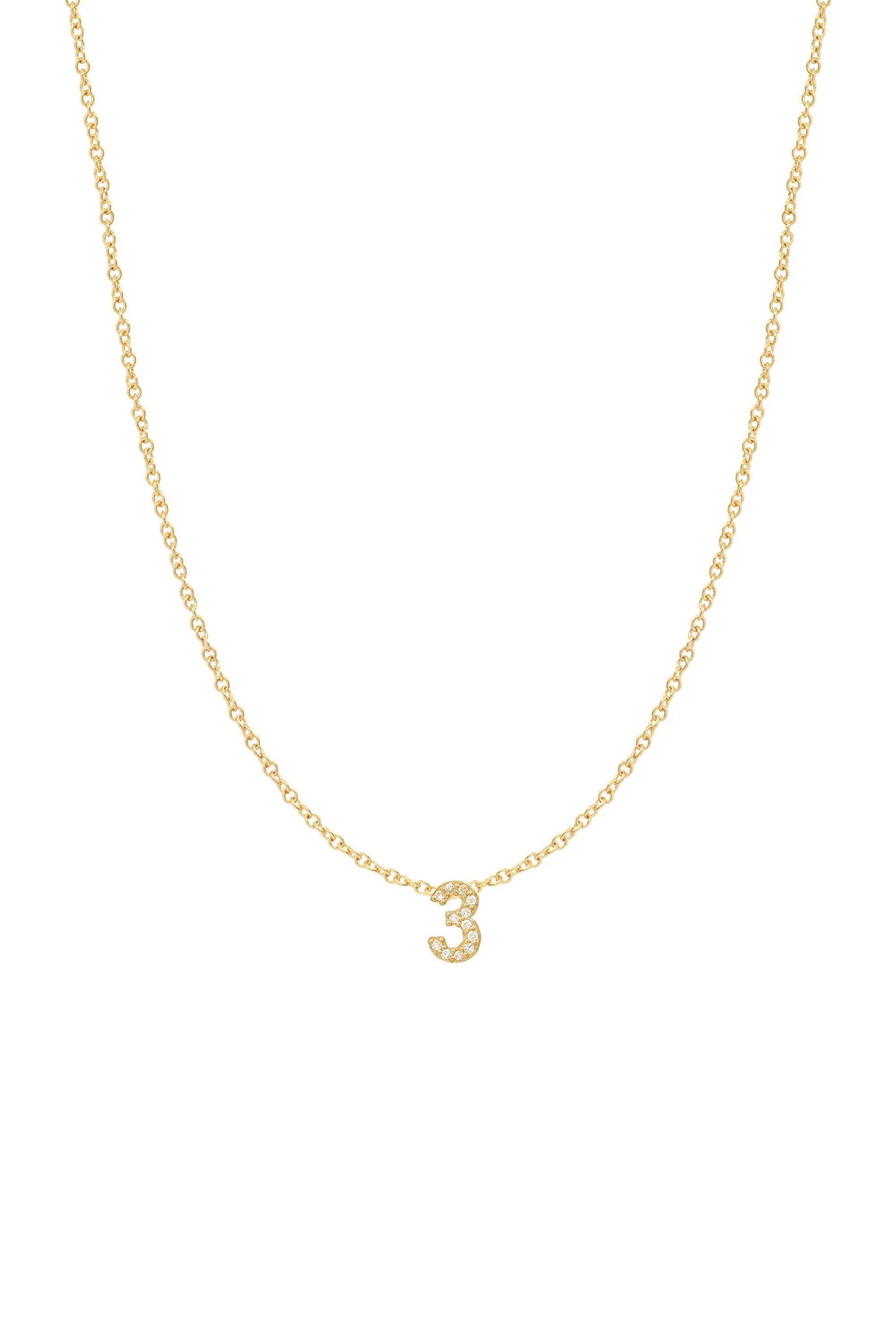 Diamond Number Necklace