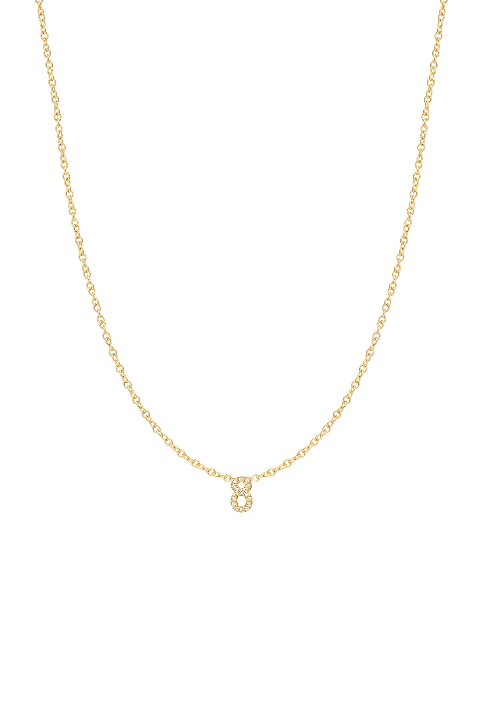 Diamond Number Necklace