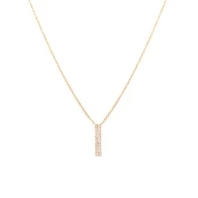 Diamond Path Necklace | 14k Gold & Diamond