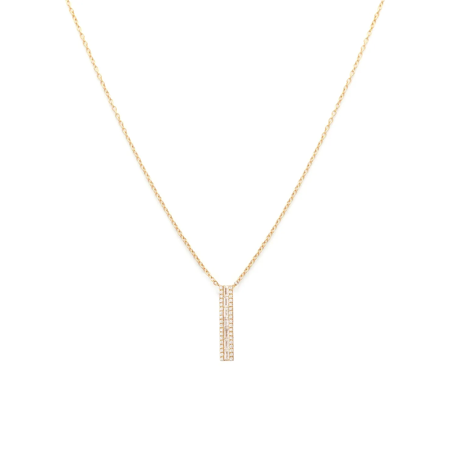 Diamond Path Necklace | 14k Gold & Diamond