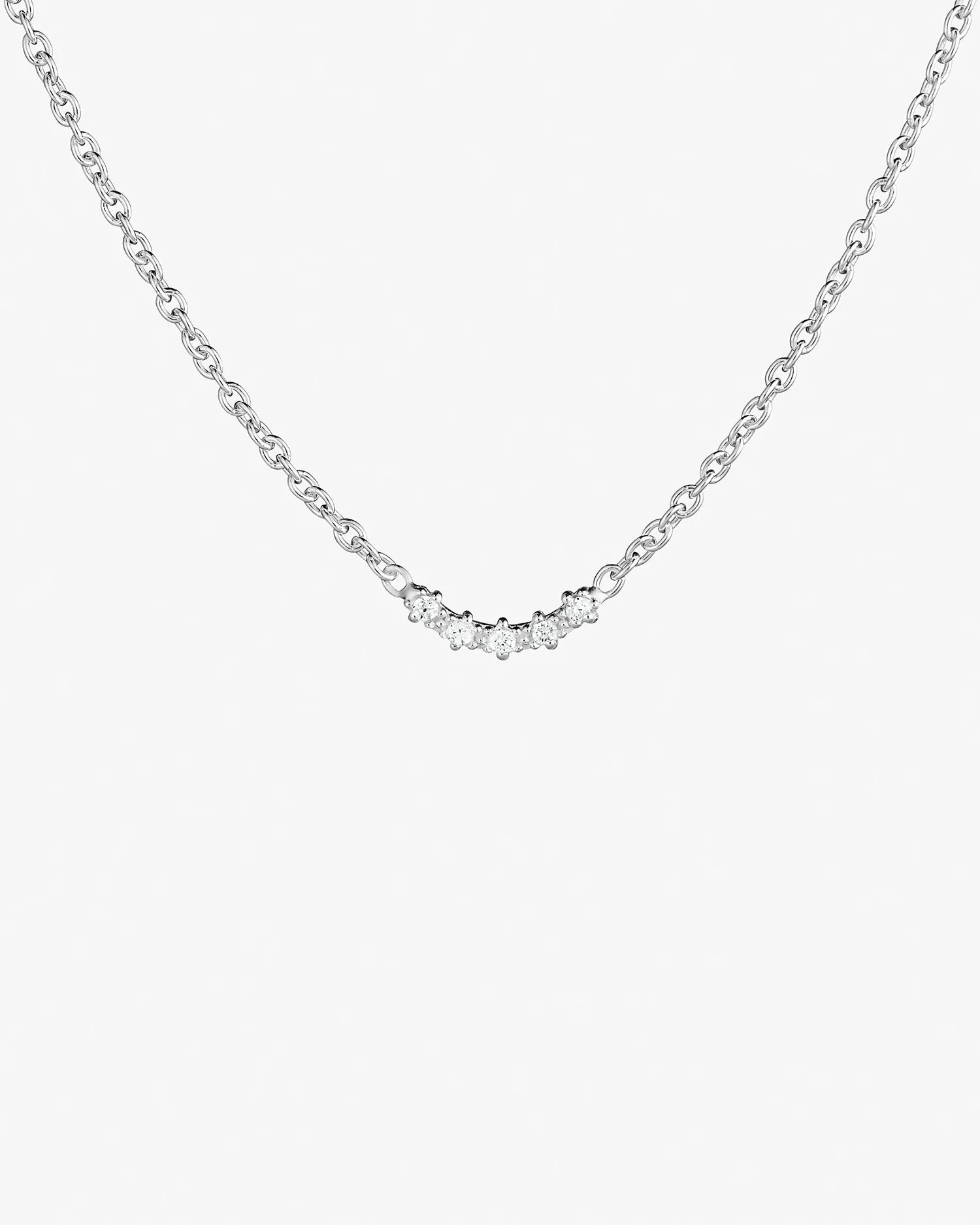 Diamond Sky fall necklace silver