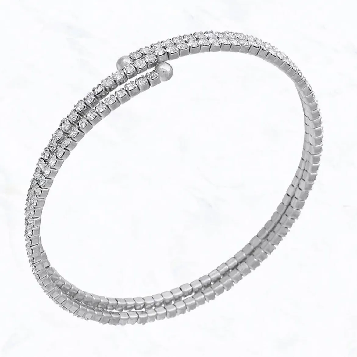 Double Diana Silver Bracelet